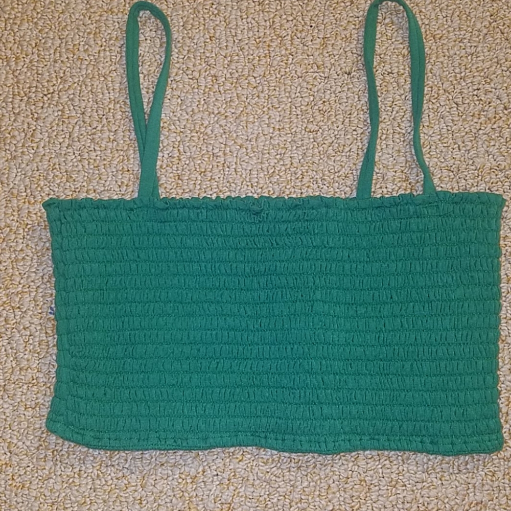 Reformation scrunch tube top w straps